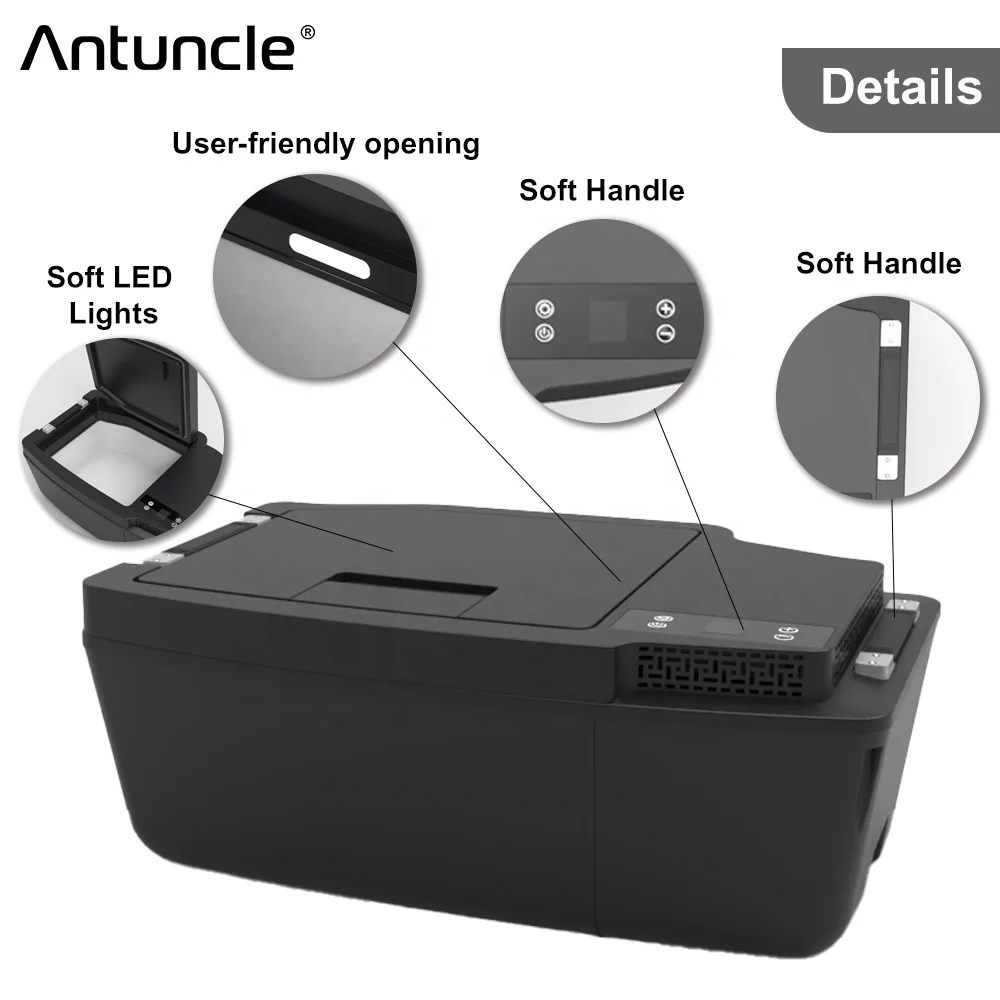 20L Compact 12V Digital Coolbox Car Fridge Freezer High-End for Tesla Model 3 Compatible Car Refrigerator