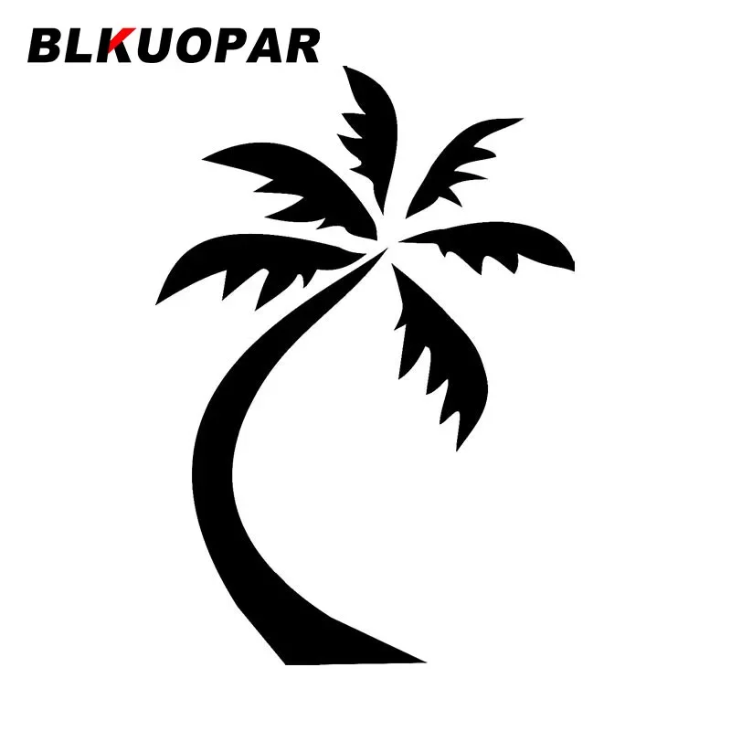 

BLKUOPAR Palm Tree Car Sticker Simple Creative Waterproof Sunscreen Vinyl Decal Caravan Motorcycle Window Car Door Protector