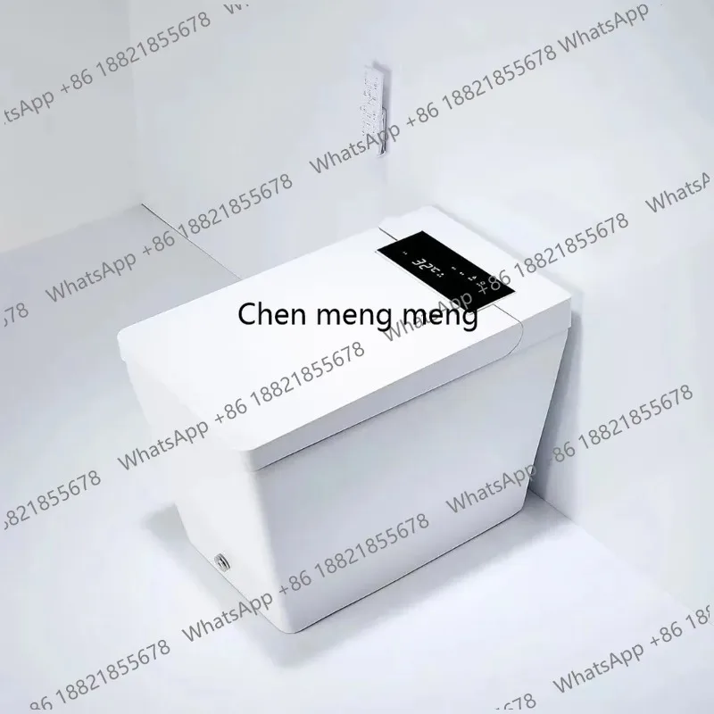 Square smart toilet, automatic flip flush, black smart toilet voice, no water pressure limit