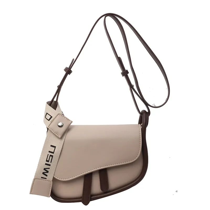 

Женская сумка через плечо 2025 года, высококачественная текстура, через плечо в стиле ретро, простая и элегантная для мамы - дизайн для дочки, цвет ретро - блокировка