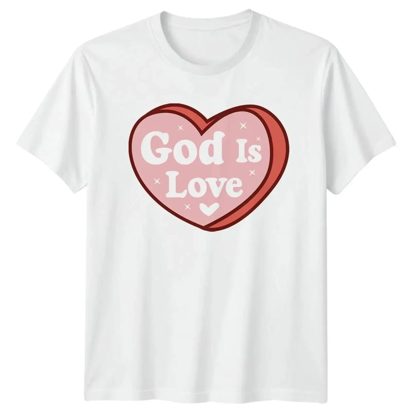 Gott ist Liebe T Shirt Glaubensbasiert Christlich Religiös Geschenk für Sie und Ihn vintage Washed fashion Breathable Unisex