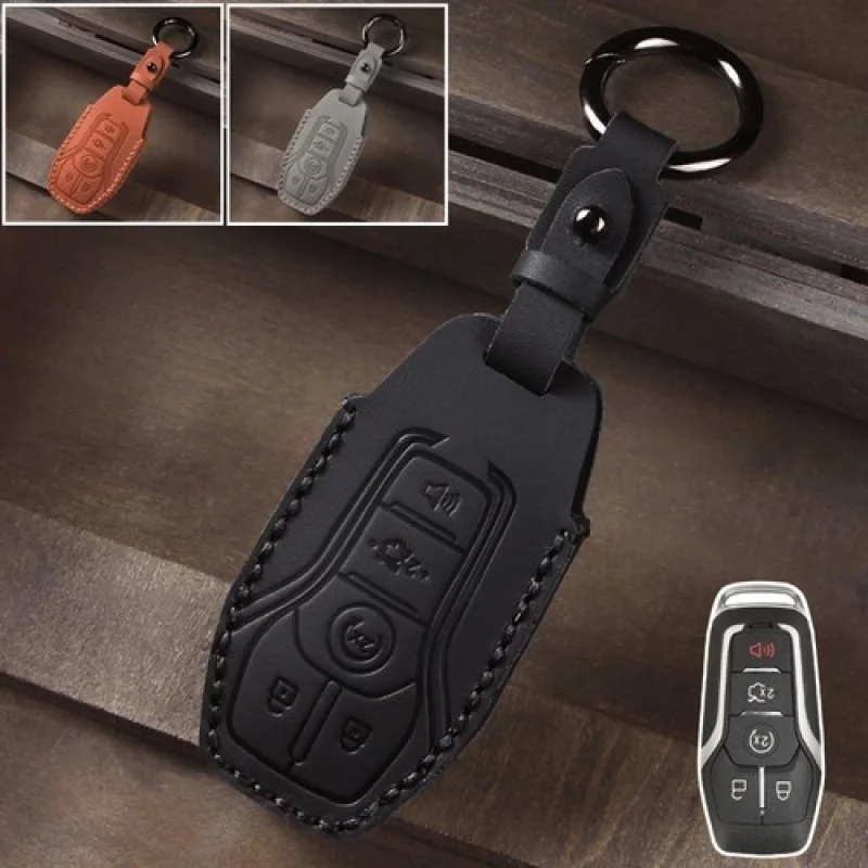 

Чехол для ключей от машины A + из натуральной кожи для Ford F-450 Mustang F-150 Edge Explorer