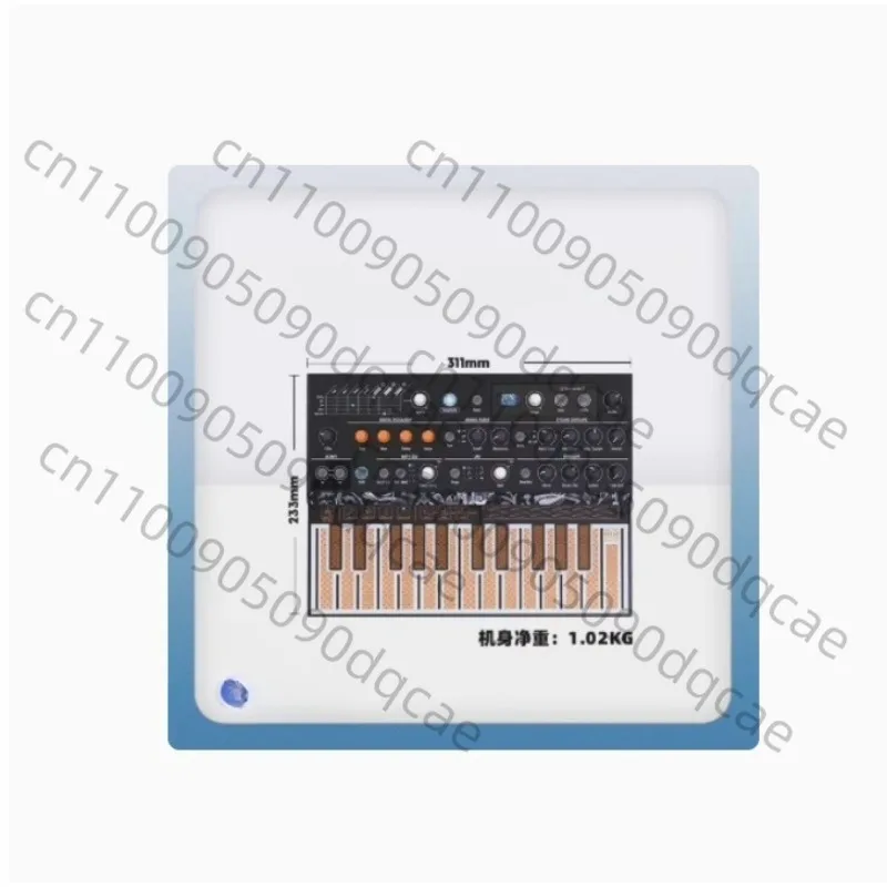 

25 key analog hybrid digital synthesizer, entry-level sequencer, music arrangement