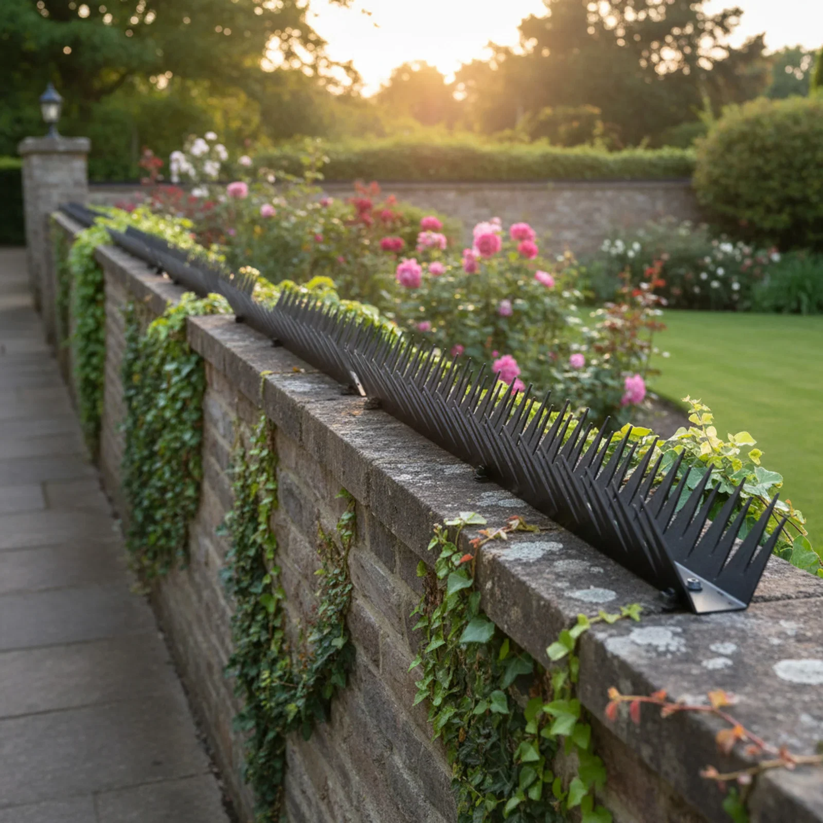 Iron Anti-Climb Spikes for Fence Durable Rust-proof Coating for Garden Wall-security