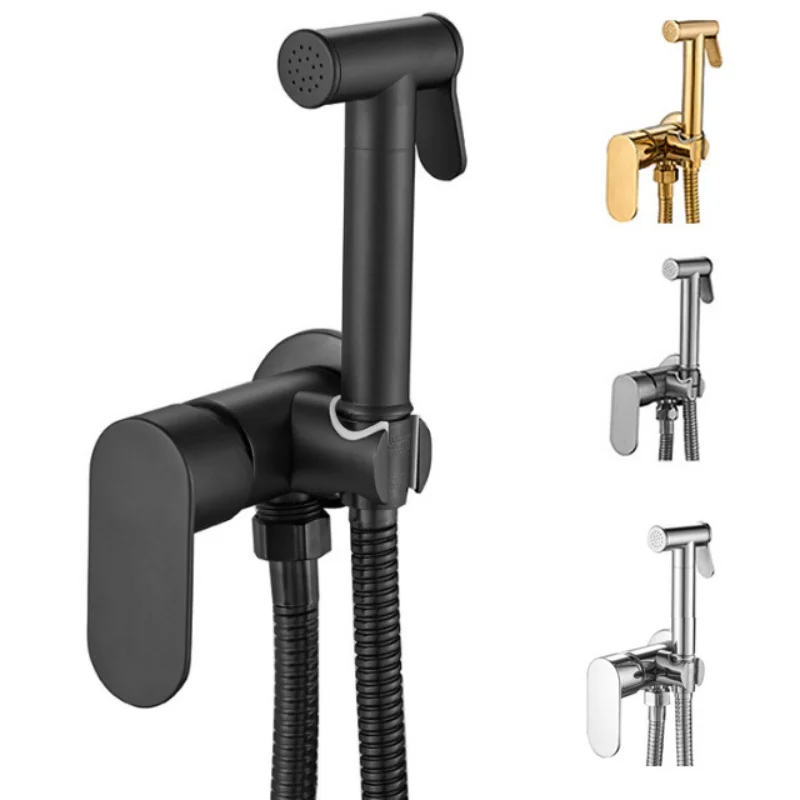 

Gold Toilet Bidet Faucet Cold Water Grey Toilet Sprayer Kit Brass Hand-Held Black Toilet Faucet Sprayer Shower Head Chrome
