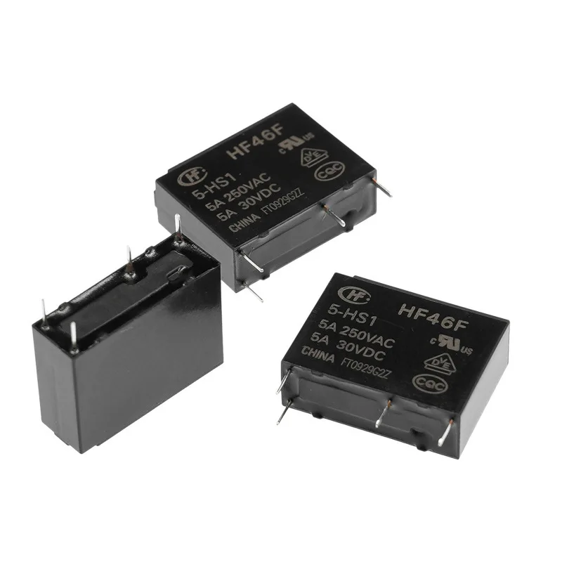 Реле HongfaHF46F-G-005 012 024-HS1T HS1 4 комплекта ножек нормально разомкнутых7A250VAC