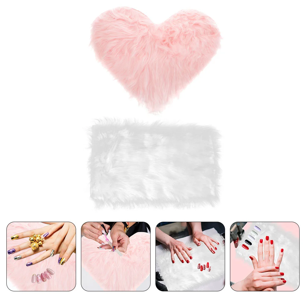 2-delige nagel rekwisieten achtergrond doek gereedschap sieraden foto pluizig tapijt manicure acryl