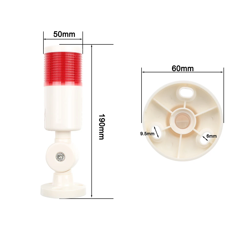 Industrial Tower Signal foldable Alarm lamp warning stack light with buzzer Flash caution For CNC machine DC12-24V 110-220V LED