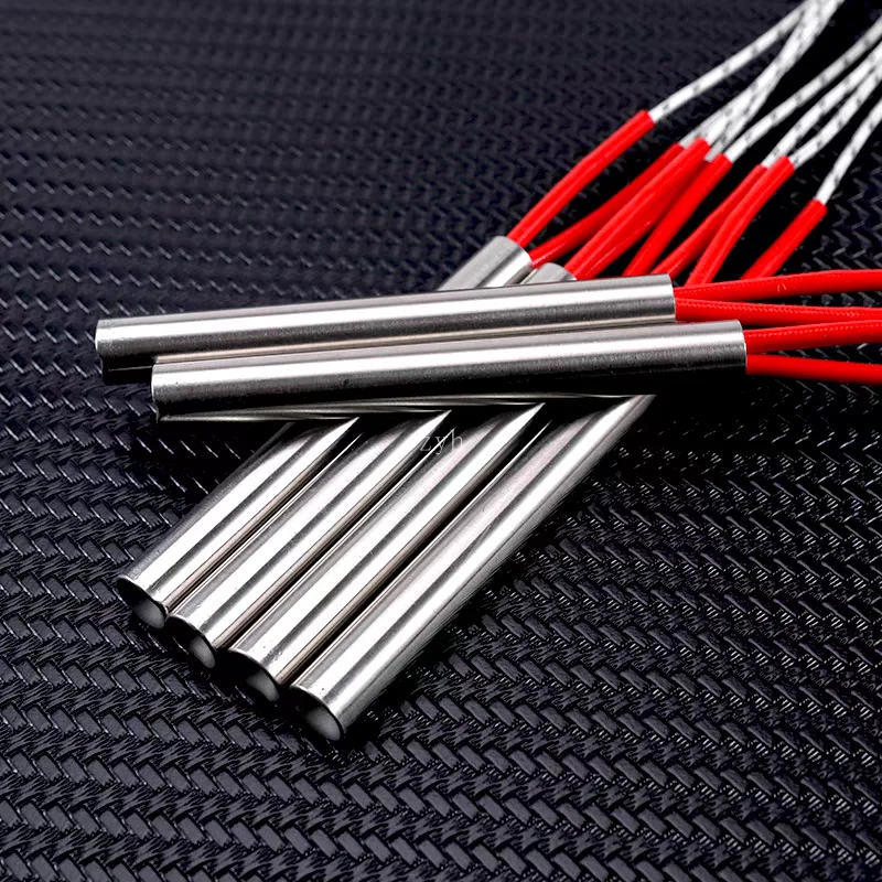 5 قطع 220 فولت 10 ملم ضياء. سخان خرطوشة كهربائية 10x60 10x80 10x100 10x120 10x150 10x200 مللي متر عنصر التدفئة الأنبوبي من الفولاذ المقاوم للصدأ #2