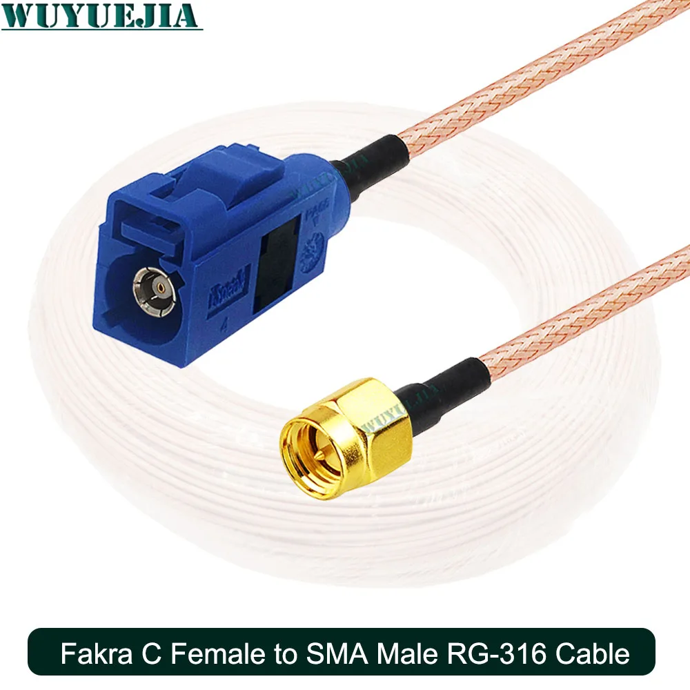 

Fakra Type Female Jack to SMA Pin Male Plug Adapter 50-1.5 RG-316 RF Coaxial Pigtail Car Navigation GPS Antenna Extension Cable