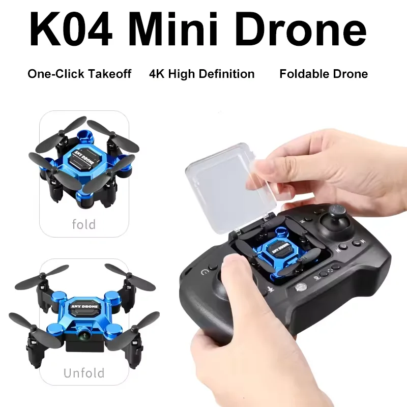 K04 Drone Mini Remote Control Aircraft New Childrens Headles Mode Professional Helicopter 360° Flip Remote Control Aircraft Gift