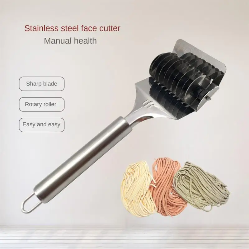 Stainless Steel Manual Noodle Cutter Rolling Spaghetti Maker Pressing Pasta Machine Kitchen Shallot Knife Cooking Accessories