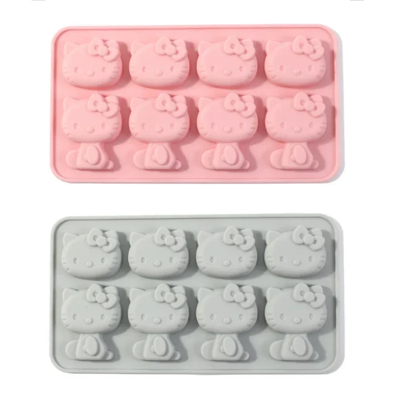 Sanurgente-Moule à glaçons en silicone Hello Kitty Anime, moule à gâteau de dessin animé, outils de cuisson faits à la main, strass et bonbons, cuisine spectaculaire