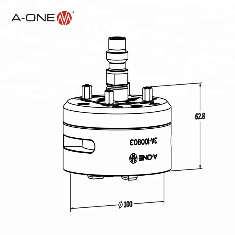 A-ONE System 3R Manual 4 Jaw EDM Lathe Chuck With ITS Interface