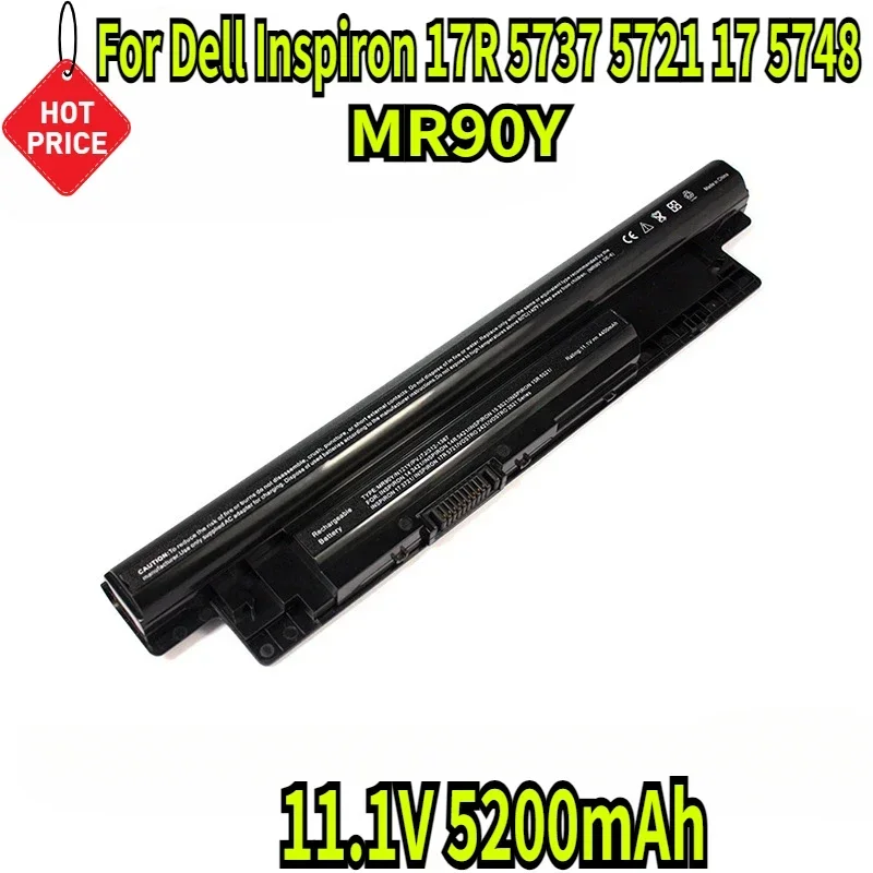 11.1V 5200mAh MR90Y Laptop Battery XCMRD For Dell Inspiron 17R 5737 5721 17 5748 3721 15R 5537 5535 5521 14R 5437 3421 5421 14