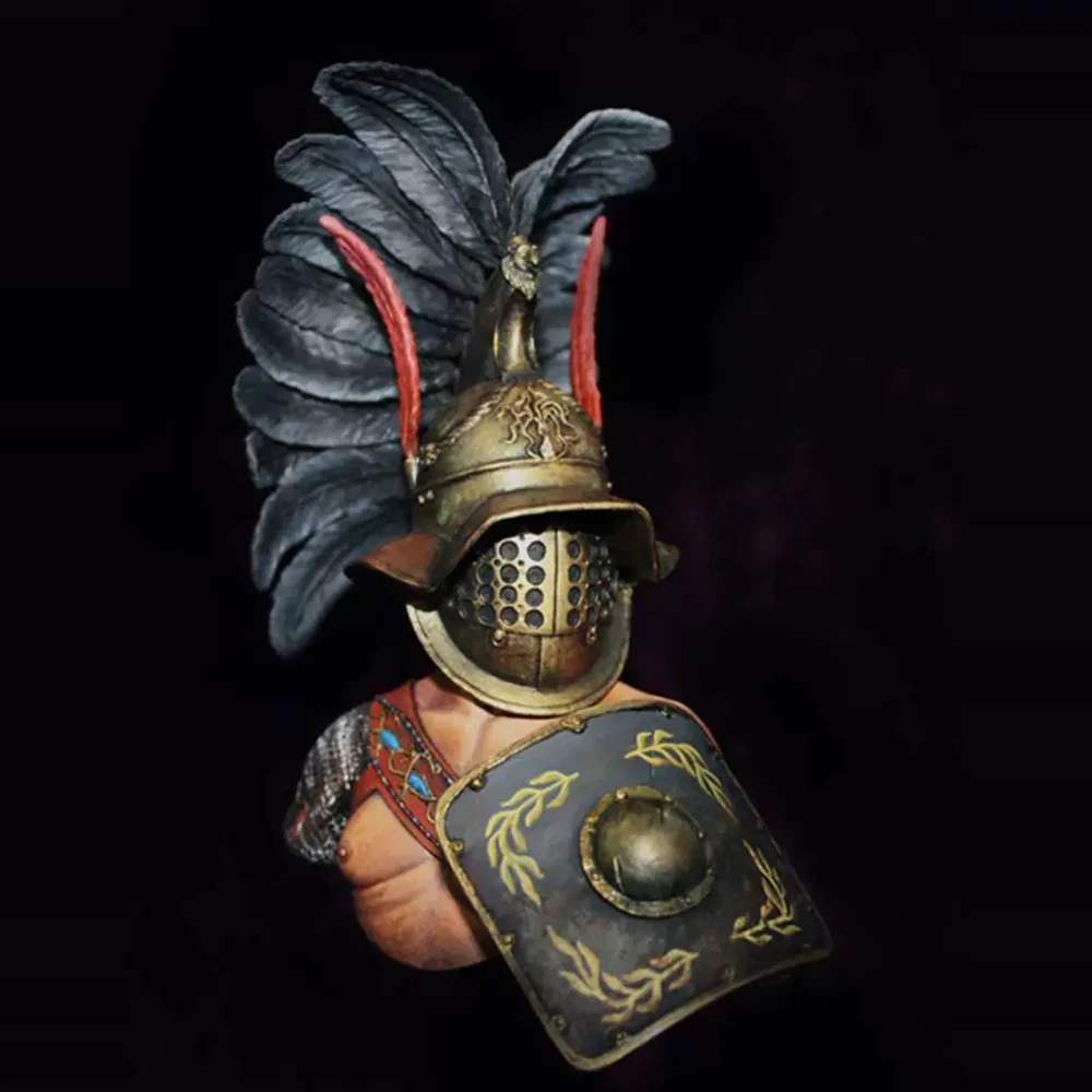 تمثال نصفي لنموذج الراتنج، مصارع روماني 1/10، GK، موضوع تاريخي، مجموعة غير مجمعة وغير مطلية #1