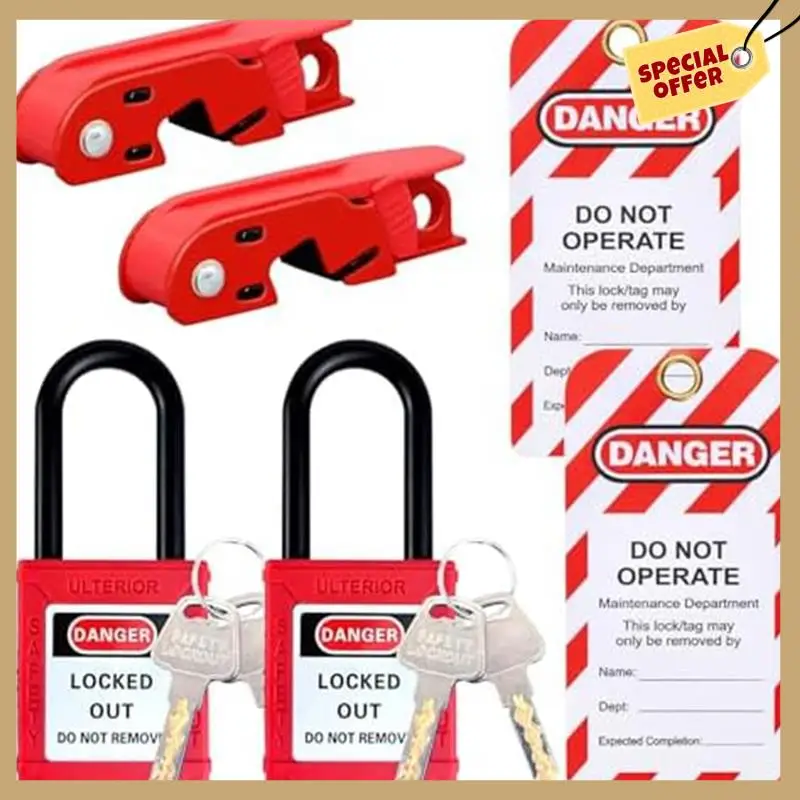 مجموعة قفل قواطع الدائرة الكهربائية، قفل قواطع الدائرة الكهربائية، علامة القفل، للتبديل القياسي المفرد والمزدوج - WMAN