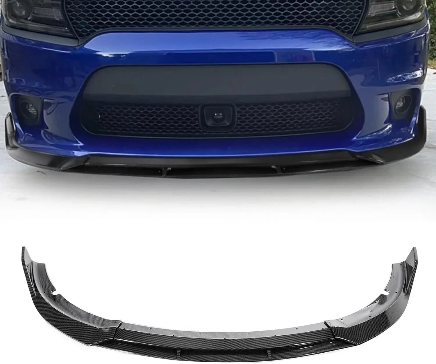 

Front Bumper Lip Spoiler Compatible with Charger SRT 2015-2023, Automobile Accessories Front Air Dam Body Chin Spoiler Splitt