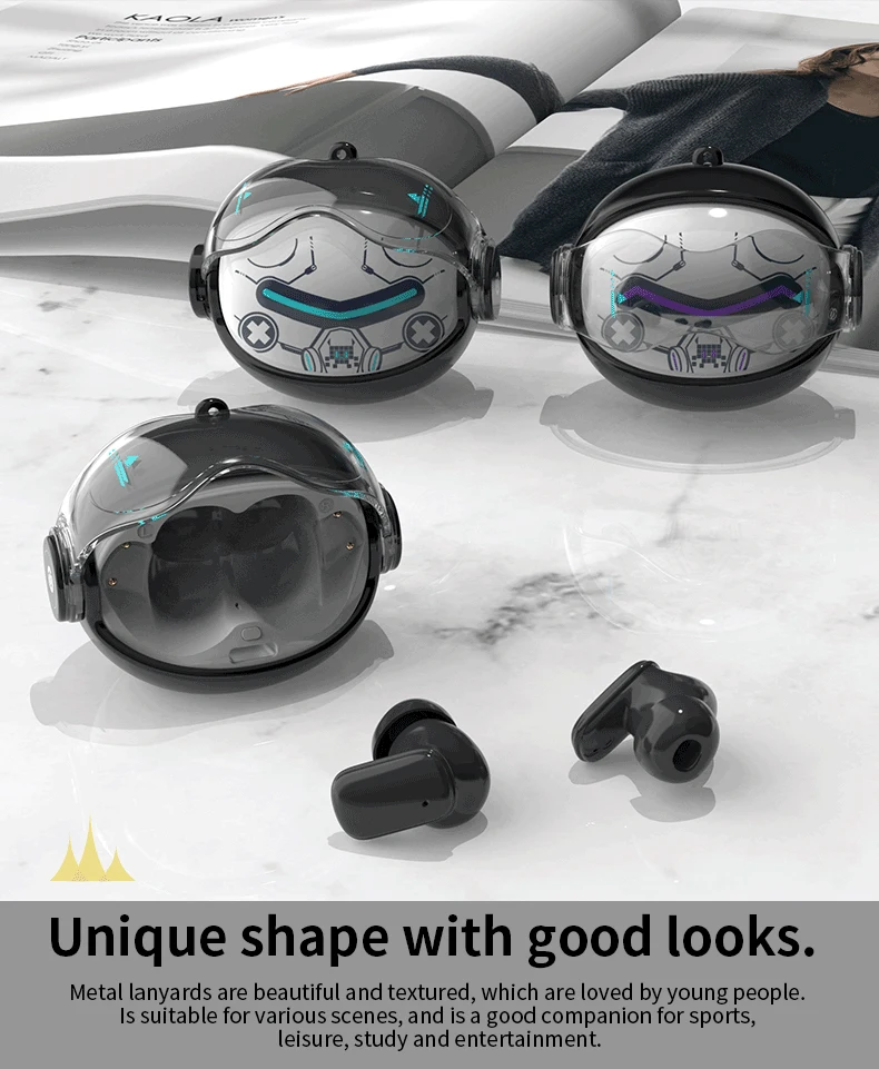 

Портативные Bluetooth-наушники с шумоподавлением, RGB-подсветкой и эффектами звука Mecha для игр