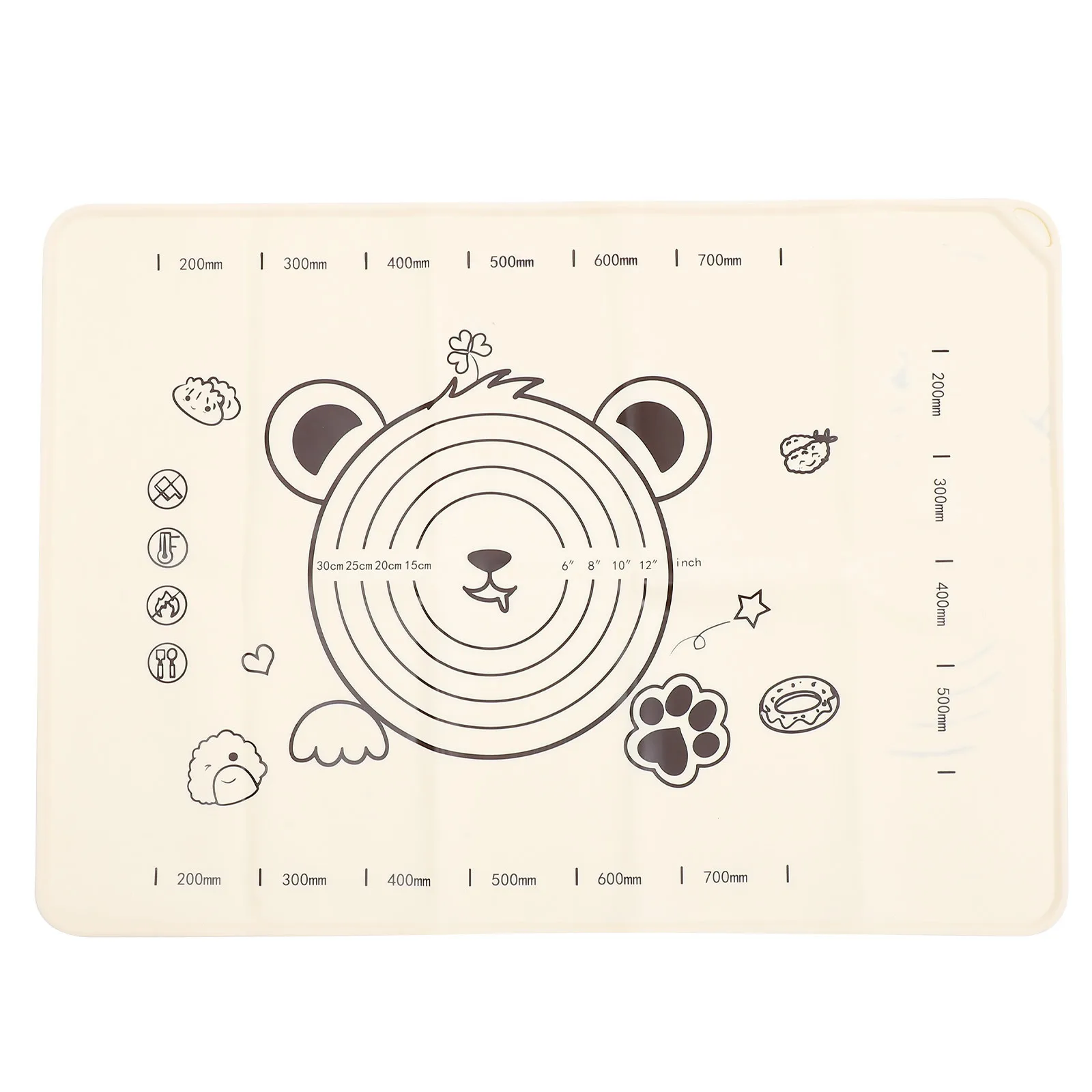 

Kneading Mat Silicone Non-Stick Heat Resistant Anti-Slip Pastry Mat For Dough Rolling Embossed Multi-Scale Reusable Rolling