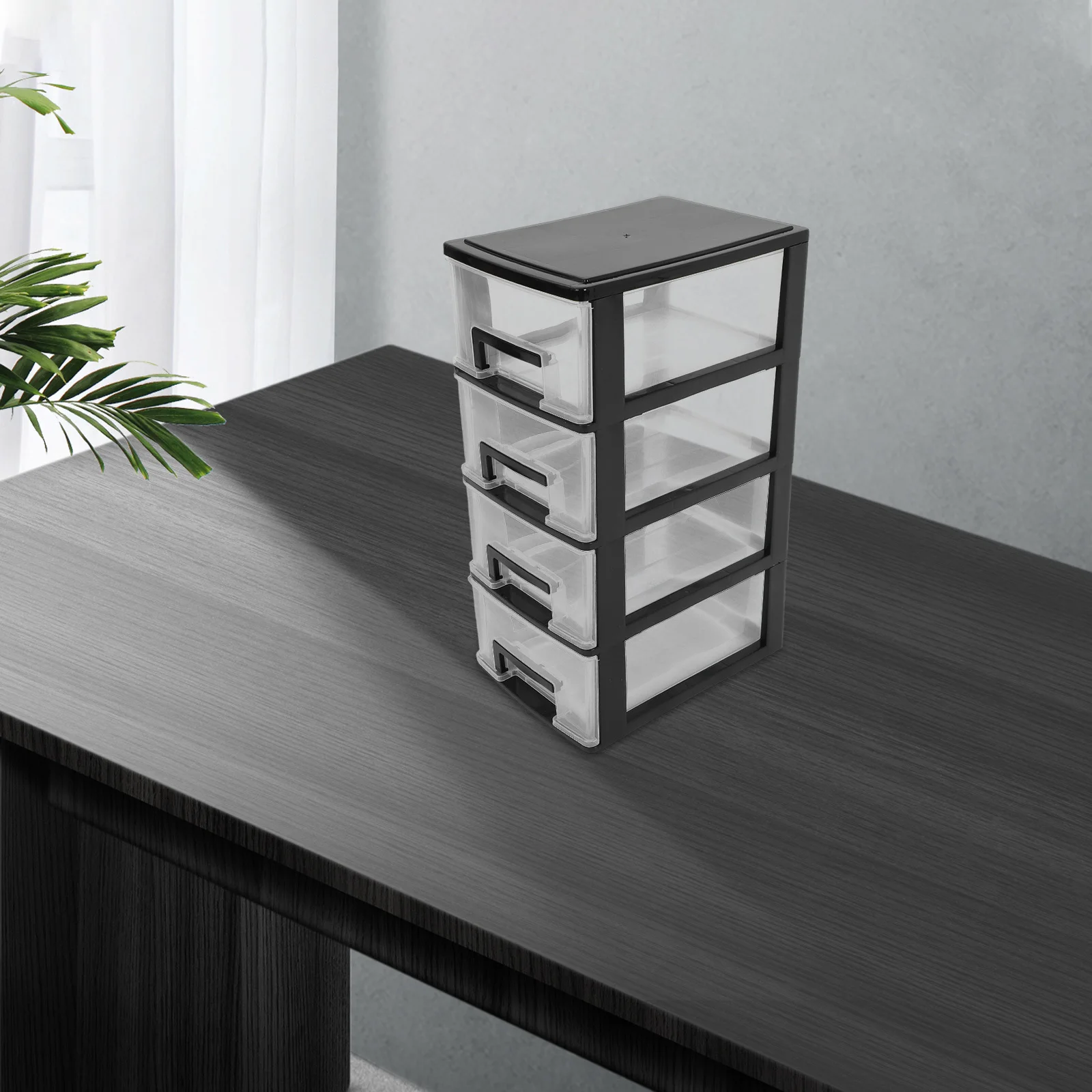 4단 플라스틱 서랍형 수납장 휴대용 다기능 방진 케이스 데스크탑 정리함 잡화 보관함