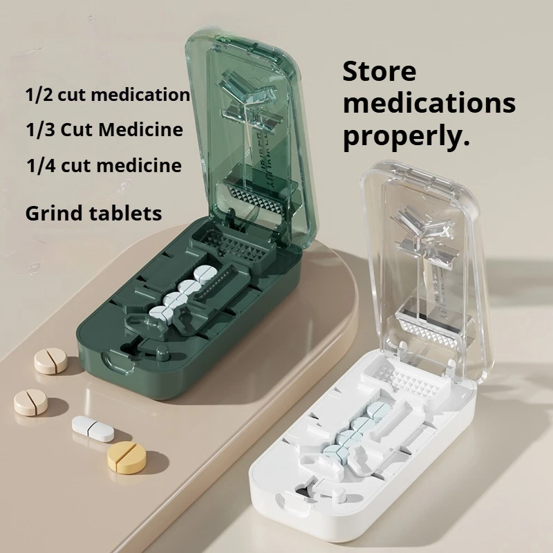 

Бытовая аптечка, многофункциональный резак для лекарств, аптечка для хранения, водонепроницаемое съемное чистящее лезвие из нержавеющей стали