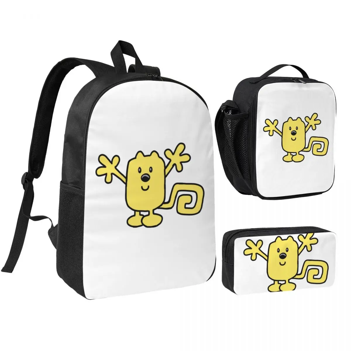

Wow Wow Wubbzy Backpack Boys Girls BookBag School Bag Shoulder Bags 3ps Insulated Lunch Bag Pencil Case
