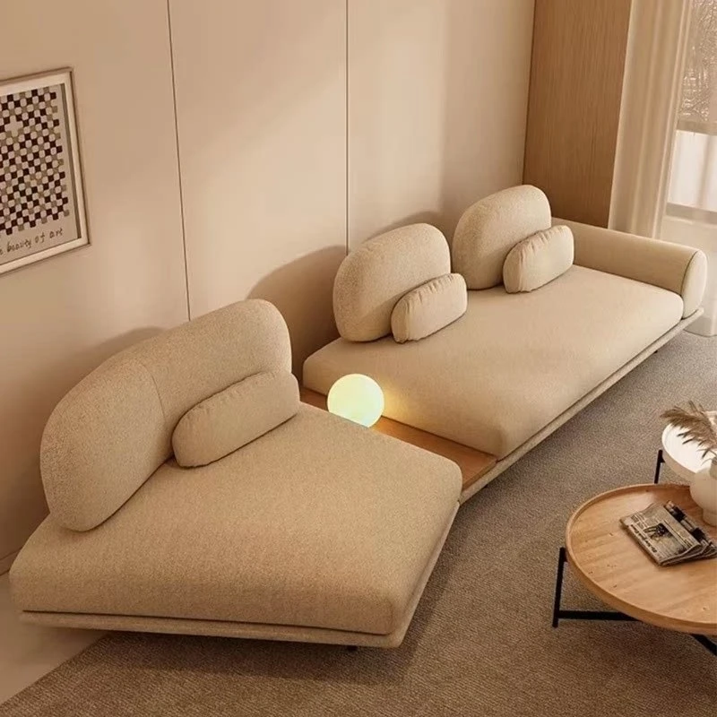 Italian minimalist special-shaped sofa Modern minimalist designer New hotel lobby sofa Large apartment living room sofa