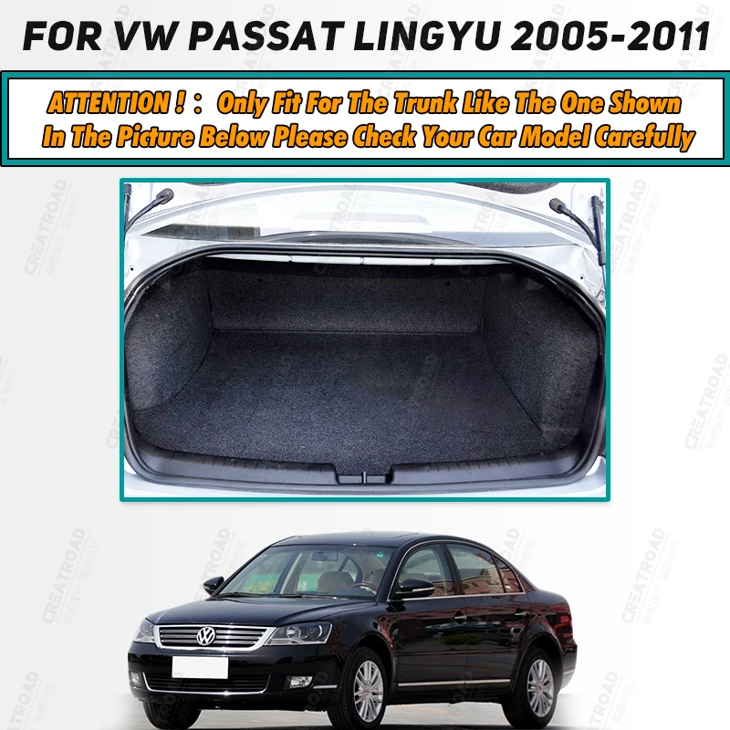 Full Coverage Trunk Mat For VOLKSWAGEN VW Passat Ling Yu 2005-2011 10 09 08 07 06 Car Cover Pad Interior Protector Accessories