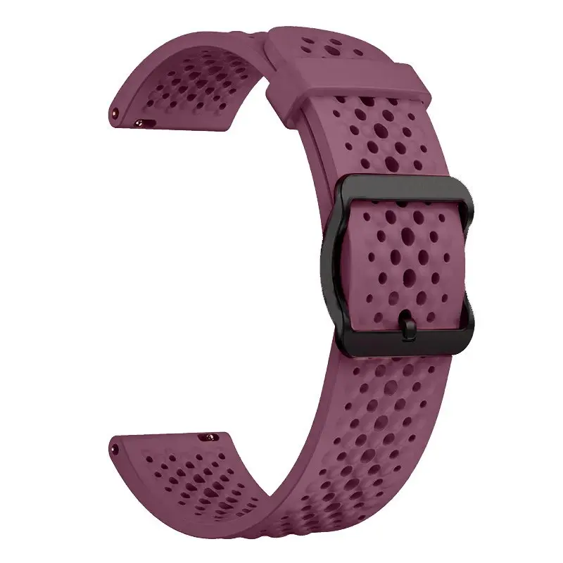 20 مللي متر سيليكون تنفس حزام ل Garmin Vivoactive 3 5 الموسيقى Forerunner 55 158 245 645 165 Venu SQ 2 2Plus Smartwatch حزام