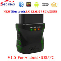 NEW Bluetooth 5.0 Mini ELM327 V1.5 OBD2 Scanner For IOS/Android/PC elm 327 Code Reader Clear Error engine Car Diagnostic Tool