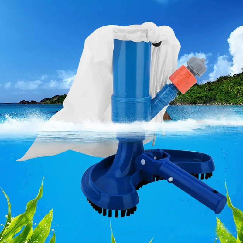 Suction Vacuum Head Brush Swimming Pool Cleaner Pond Cleaning Tool Accessories Easy Carrying Swimming Portable Parts