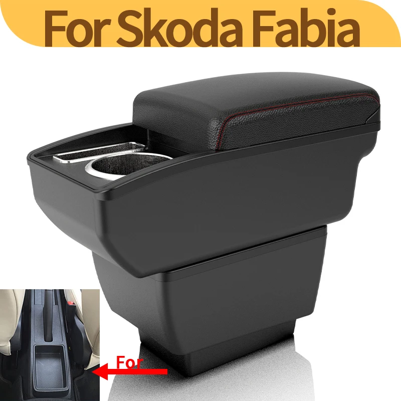 

For Skoda Fabia armrest Skoda Fabia 3 2015-2021 multi-functional storage accessory automotive interior modification cup holder