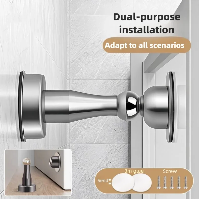Premium Heavy Duty Stainless Steel Doorstop, Strong Magnetic Door Stopper for Bedroom, New And Powerful Door Stoppers