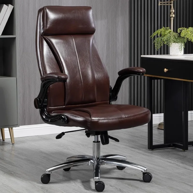 Office Chair Comfortable Leather Boss Chair Can Lie on Lunch Break Computer