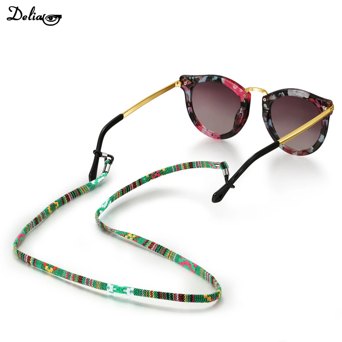 Practical Eyeglass Sunglasses Cotton Neck String Cord Retainer Strap Eyewear Lanyard Holder High-End Ethnic Rope Glasses Chain