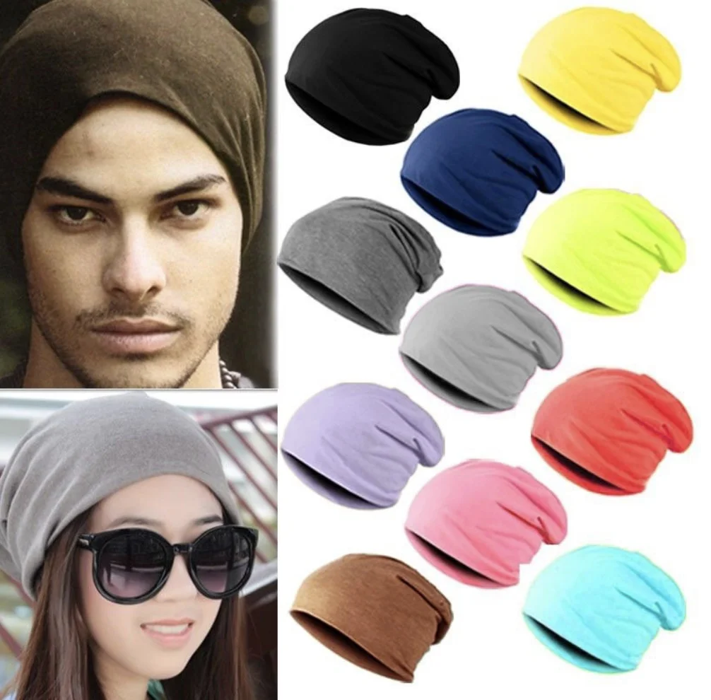 21 Color Unisex Outdoor Warm Skull Beanie Double Layer Ice Cap Winter Thin Pile Knitted Hat Warm Cap Beanie Hats For Women Men