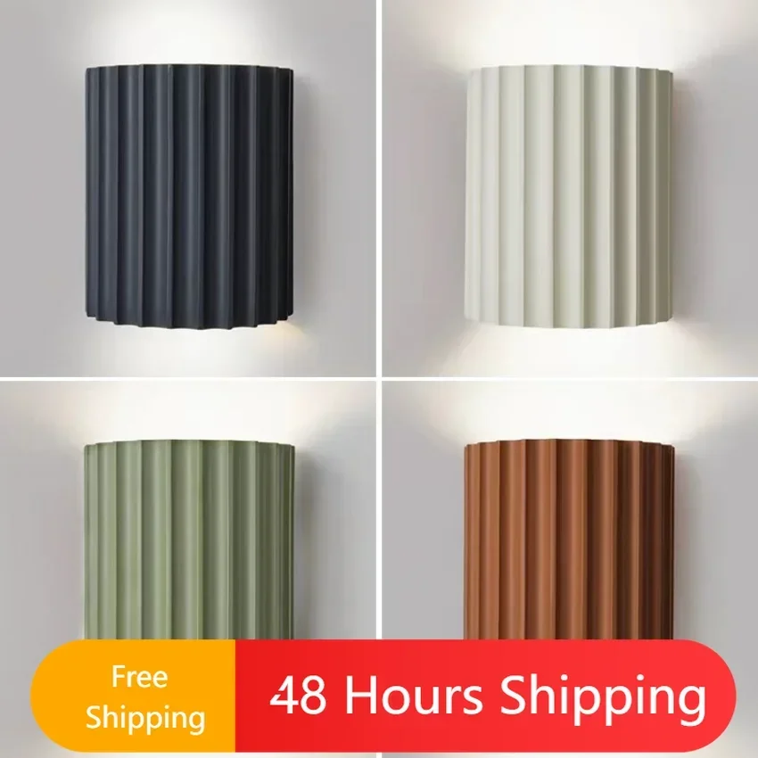 Modern Resin Wall Lighting for Shop Restaurant Bedroom Bedside Sconce Lights Nordic Decoration Lamp Background Led Hallway Stair