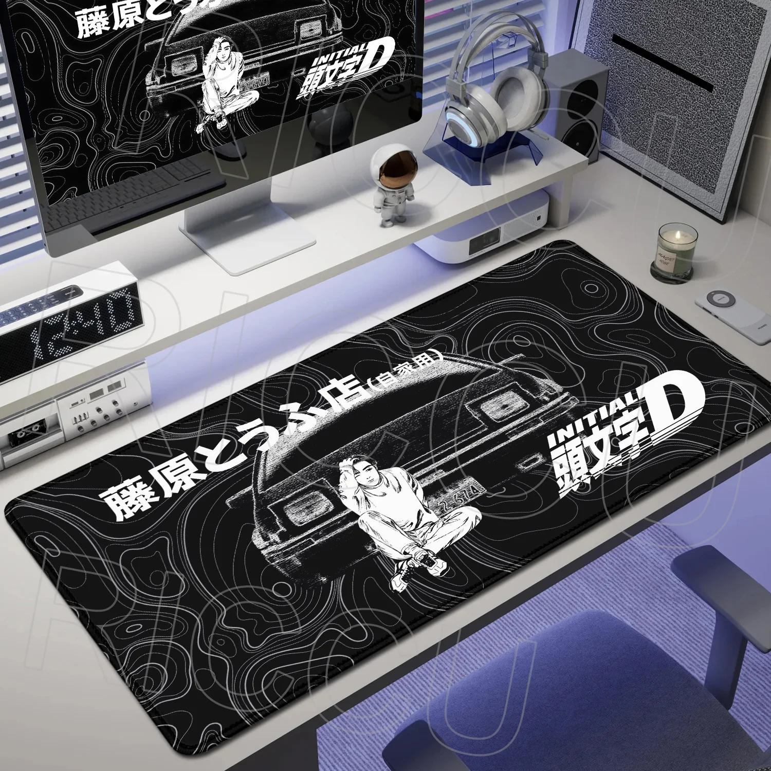 

Игровой коврик для мыши HD XXL, нескользящий, аксессуары для ПК, коврик для мыши, аниме-коврик Initial D, коврик для клавиатуры, большой офисный коврик для стола, резиновый коврик