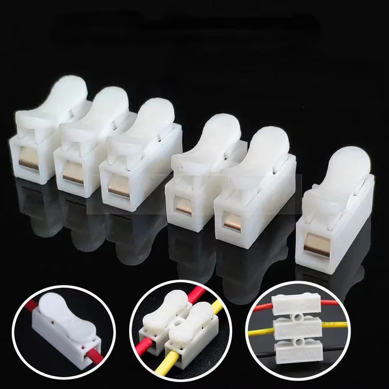 Quick Wire Connectors No Soldering Required Spring Clamp Cable Terminals Screwless Terminal Block for Electronics