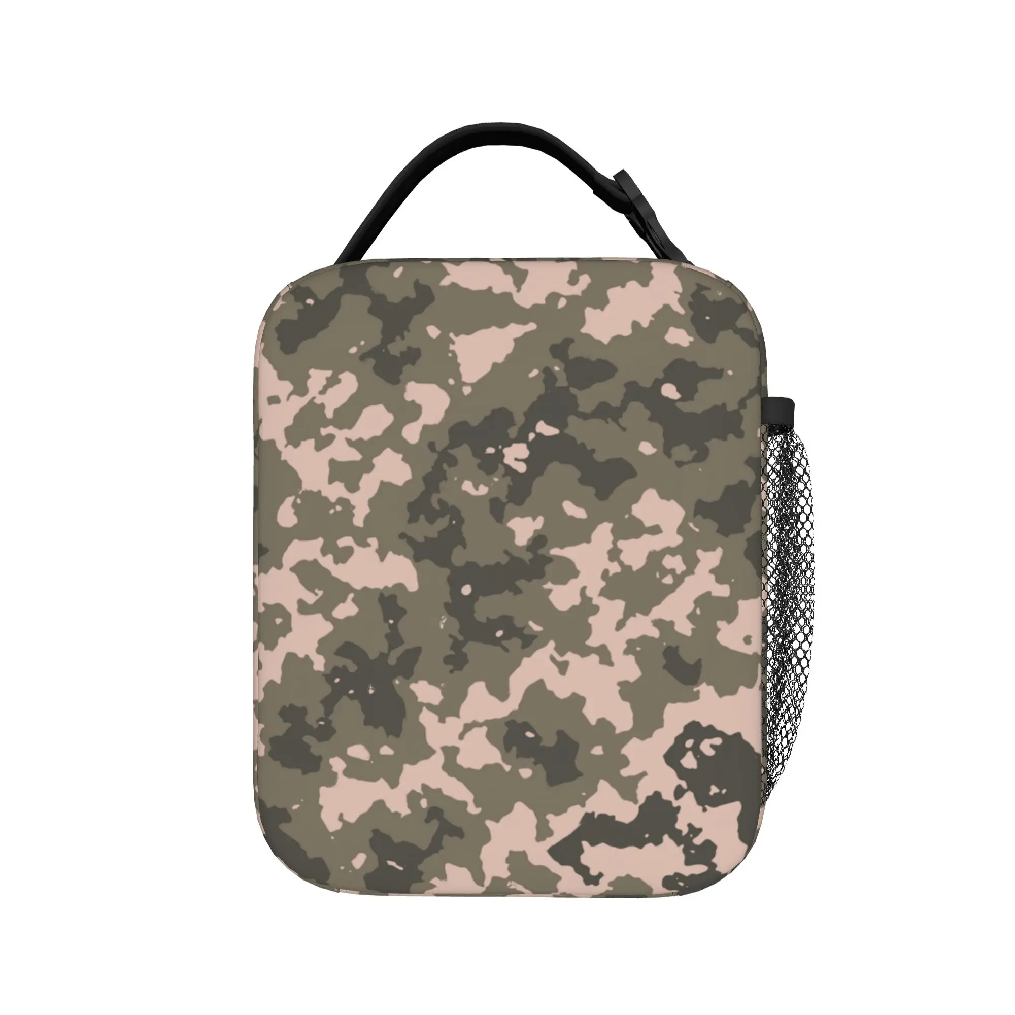 Army Camo Lunch Bag  Leisure Lunch Box Outdoor Picnic Portable Tote Food Bags For Girls Oxford Graphic Design Cooler Bag