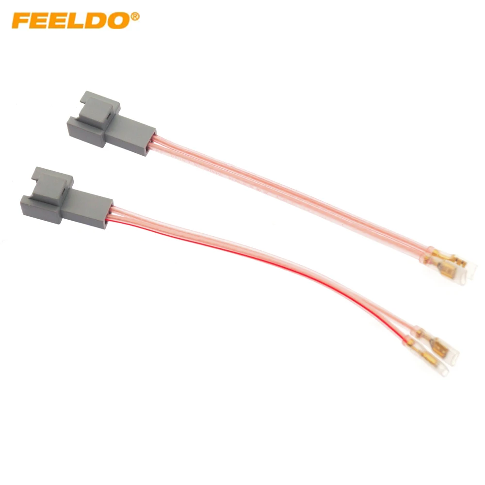 

FEELDO Car 2Pin Stereo Speaker Wire Harness Adaptors For Volvo Auto Speaker Replacement Connection Wiring Plug Cables