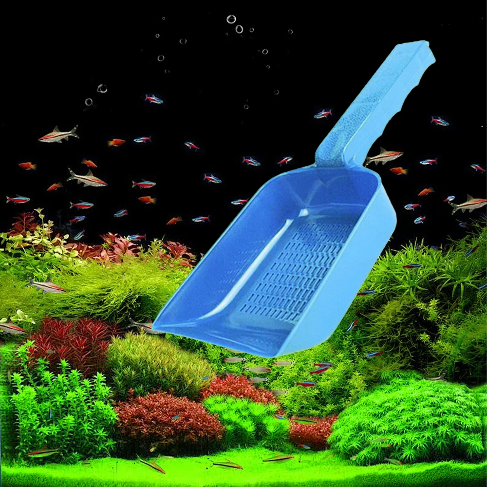 Fish Tank Water Sand Scoop Clean Sand Scoop Rubber Scoop Gra