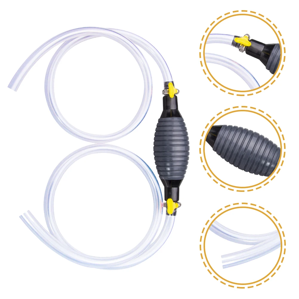 1 conjunto manual de bomba de mangueira de óleo para querosene bomba de mangueira líquida para transferência de gás durável reutilizável carro gasolina água plástico