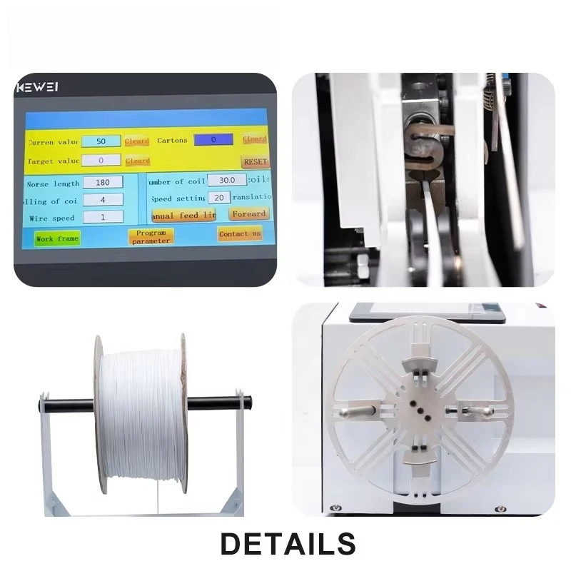 

EW-20A-1 MAX.75 RPM ID200 Mm Wire Winding And Binding Machine Cable Twist Tie Machine Copper Wire Coil Winding