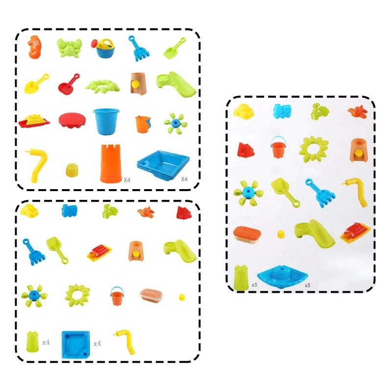 Kids Beach Toy Sand And Water Tool Set For Sand Digging Play Game Beach Activity 15UB
