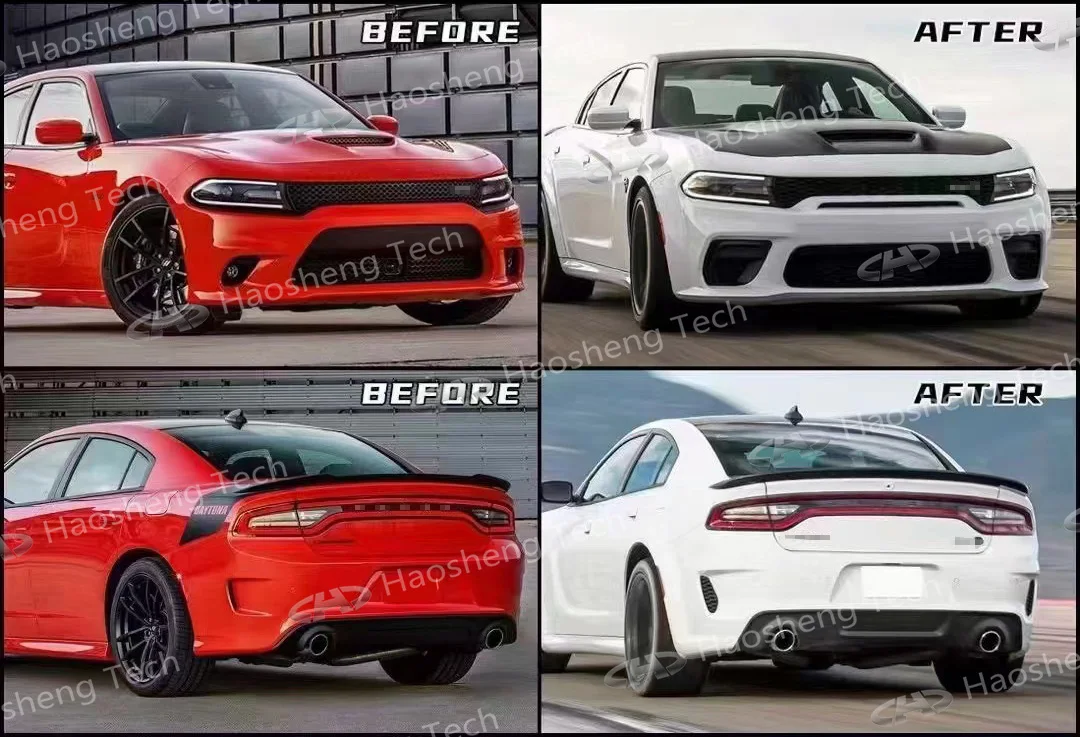 Upgrade Charger SRT Hellcat Style Full Set Wide Body Kit For Dodge Charger Car 2015-2023