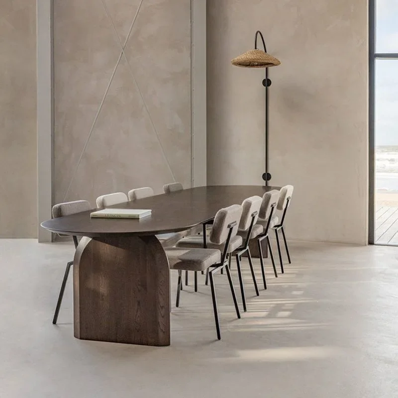 z-c6 Nordic wabi wind solid wood dining table modern minimalist desk dining table small apartment dining table