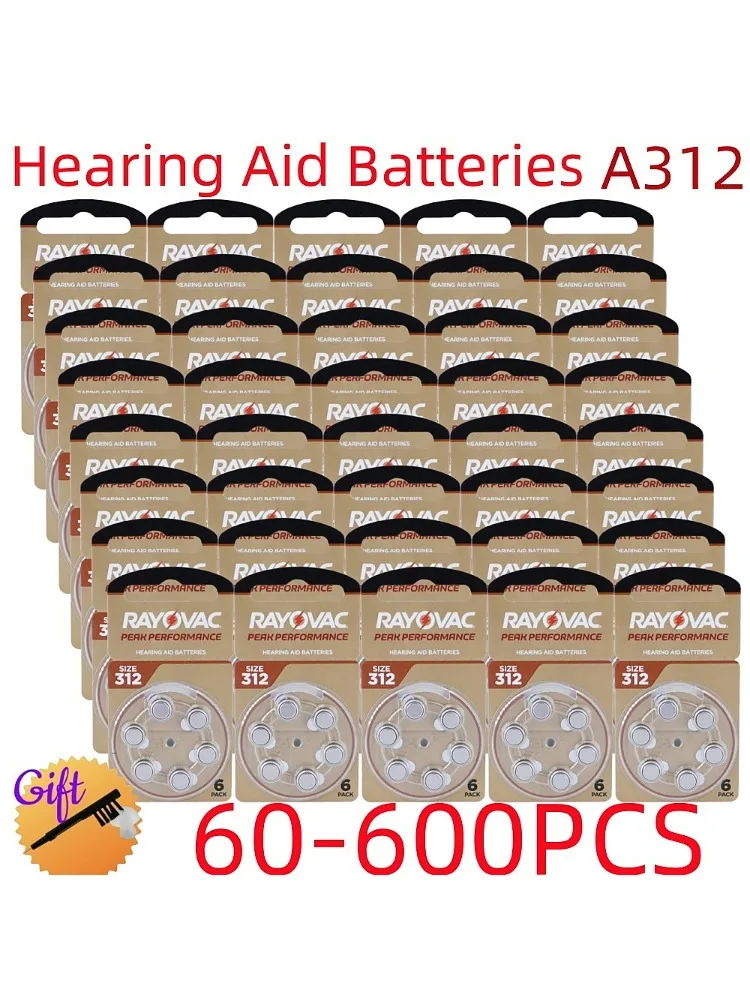 100% NOWE 60-600 SZT. Baterie do aparatów słuchowych 1.45V 312 312A A312 PR41 Baterie cynkowo-powietrzne do aparatów słuchowych BTE CIC RIC OE — zdjęcie produktu 7