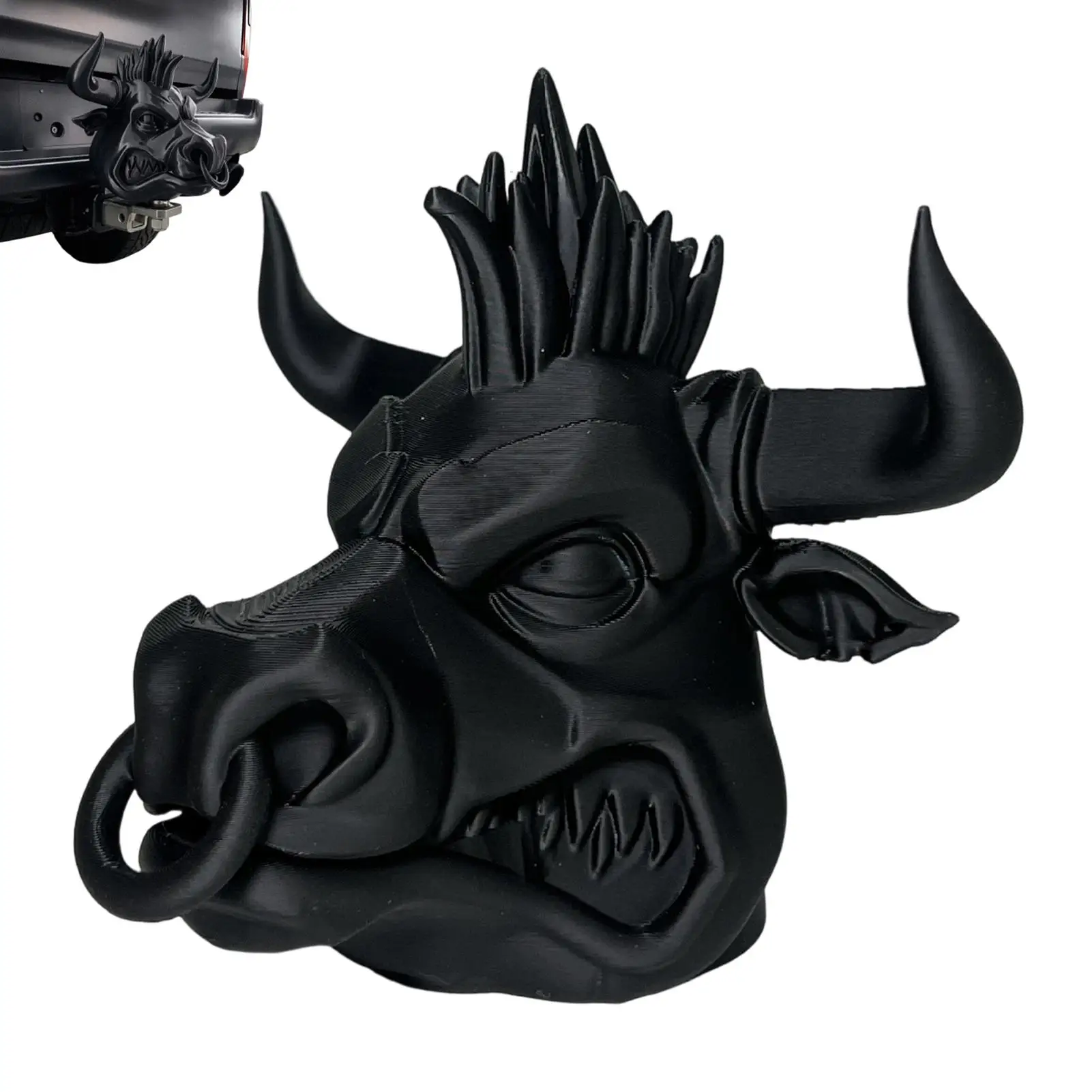 3d Buffalo Trailer Bullhead Hitch Covers Cow Shape Towing Coupling Protector Dustproof Hitch Covers For Trailer Truck RV